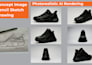 transform your shoe sketch into a photorealistic ai render